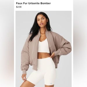 Alo Yoga Faux Fur Urbanite Bomber Size Large